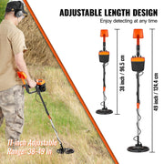 Metal Detector for Adults & Kids, 8", Professional Adjustable Higher Accuracy Gold Detector, IP68 Waterproof V952-ZZSJSTCQY82109C07V0