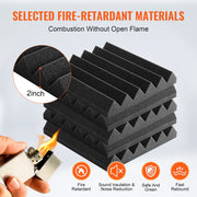 Acoustic Foam Panels 24 Pack 12 x 12 x 2 in Adhesive for Wall Ceiling V952-ZZSPMBHSL12W4C53ZV0