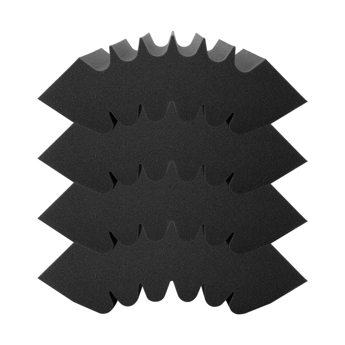 Acoustic Foam Panels 4 Pack 16.5 x 6.3 x 12 in Adhesive for Wall Ceiling V952-ZZSPMBHSL165BV9YJV0