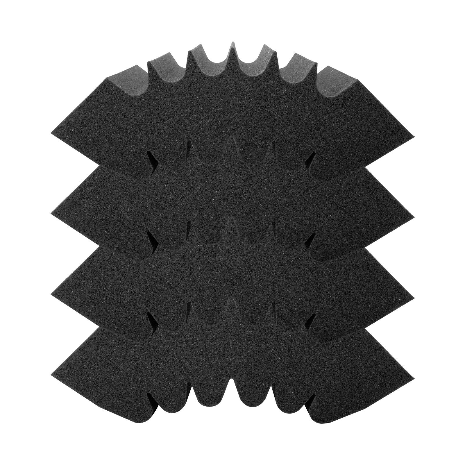 Acoustic Foam Panels 4 Pack 16.5 x 6.3 x 12 in Adhesive for Wall Ceiling V952-ZZSPMBHSL165BV9YJV0