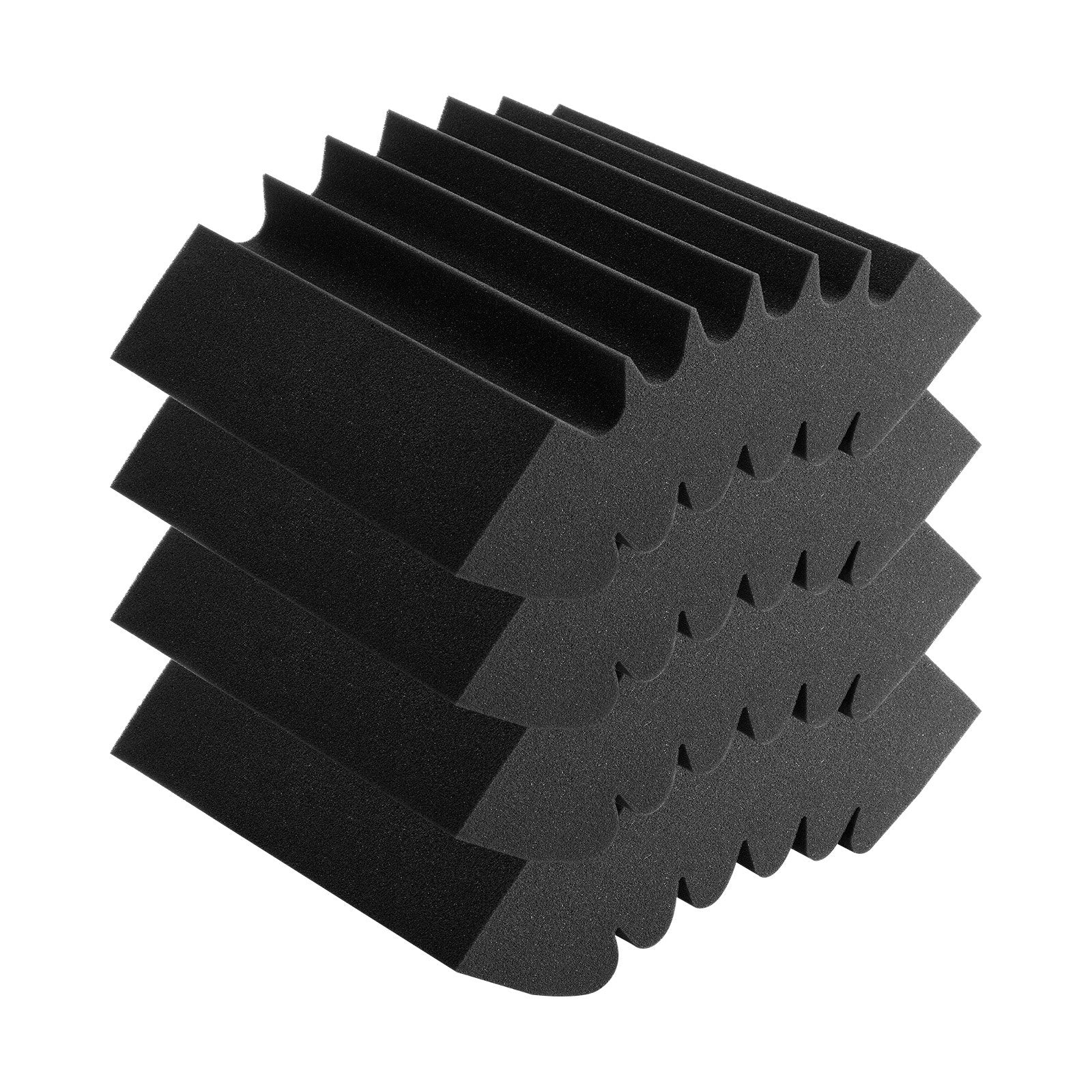 Acoustic Foam Panels 4 Pack 16.5 x 6.3 x 12 in Adhesive for Wall Ceiling V952-ZZSPMBHSL165BV9YJV0