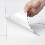 Self Adhesive Vinyl Floor Tiles 390 x 23.6 inch, 1.5mm Thick Peel & Stick, White Marble Texture DIY Flooring V952-ZZYXJDDBDLS1GEOEHV0