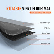 Self Adhesive Vinyl Floor Tiles 12 x 12 inch, 50 Tiles 1.5mm Thick Peel & Stick, Black Marble Texture DIY V952-ZZYXJDDHDLS5QZJSXV0