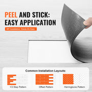 Self Adhesive Vinyl Floor Tiles 36 x 6 inch, 36 Tiles 2.5mm Thick Peel & Stick, Light Gray Wood Grain DIY V952-ZZYXJDDQHMW3V79TYV0