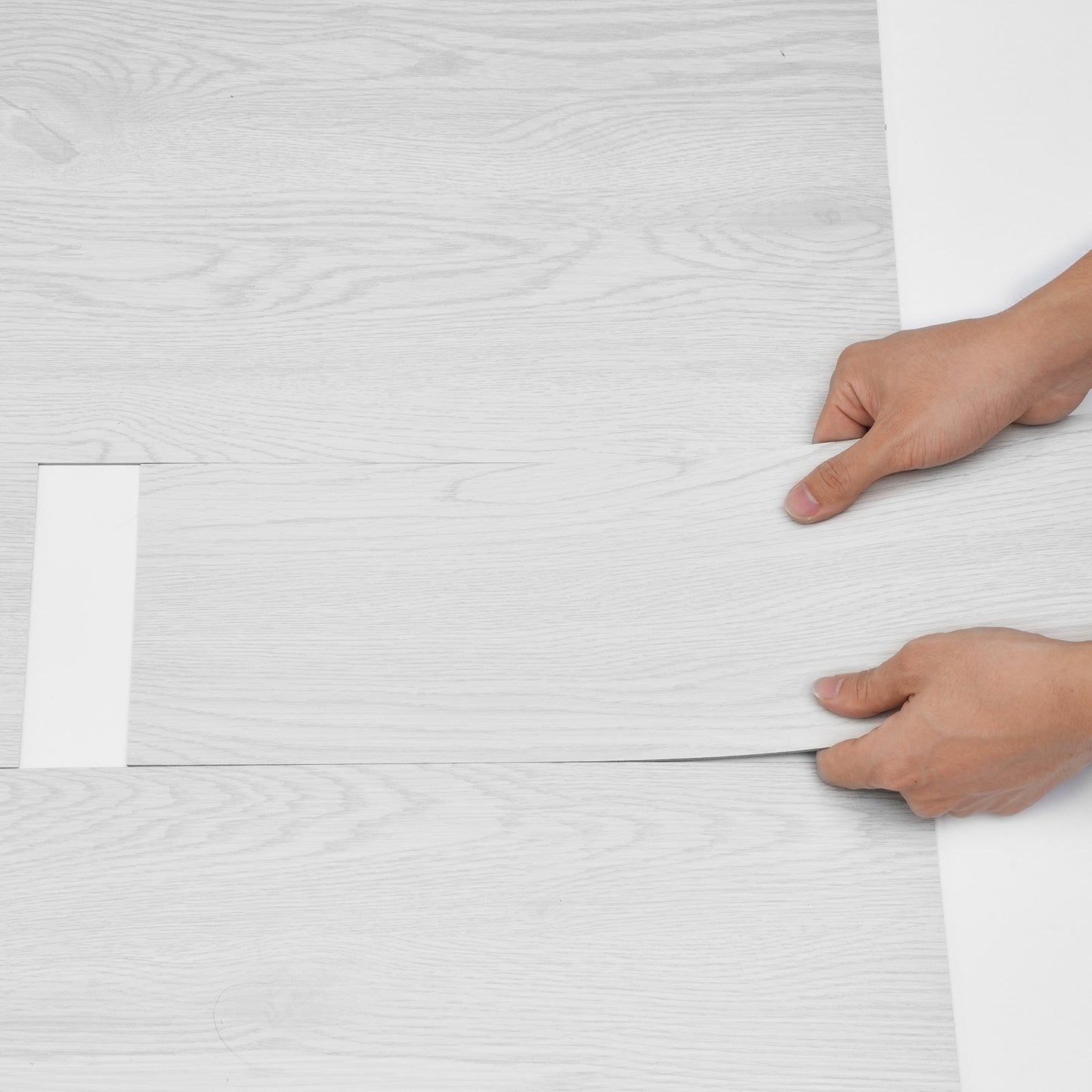 Self Adhesive Vinyl Floor Tiles 36 x 6 inch, 36 Tiles 2.5mm Thick Peel & Stick, Light Gray Wood Grain DIY V952-ZZYXJDDQHMW3V79TYV0