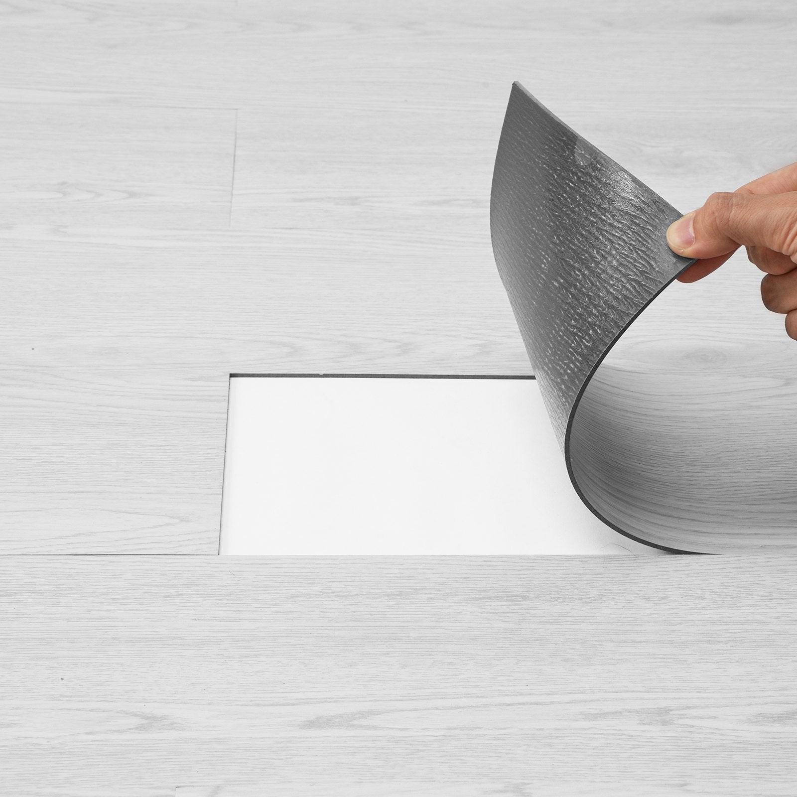 Self Adhesive Vinyl Floor Tiles 36 x 6 inch, 36 Tiles 2.5mm Thick Peel & Stick, Light Gray Wood Grain DIY V952-ZZYXJDDQHMW3V79TYV0