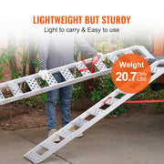 Aluminum Ramps, 1250lbs, Straight Ramp with Treads and Load Straps, Portable Loading Ramp for Motorcycles, V952-ZZZ1250781222PF5MV0