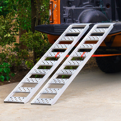 Aluminum Ramps, 1250lbs, Straight Ramp with Treads and Load Straps, Portable Loading Ramp for Motorcycles, V952-ZZZ1250781222PF5MV0