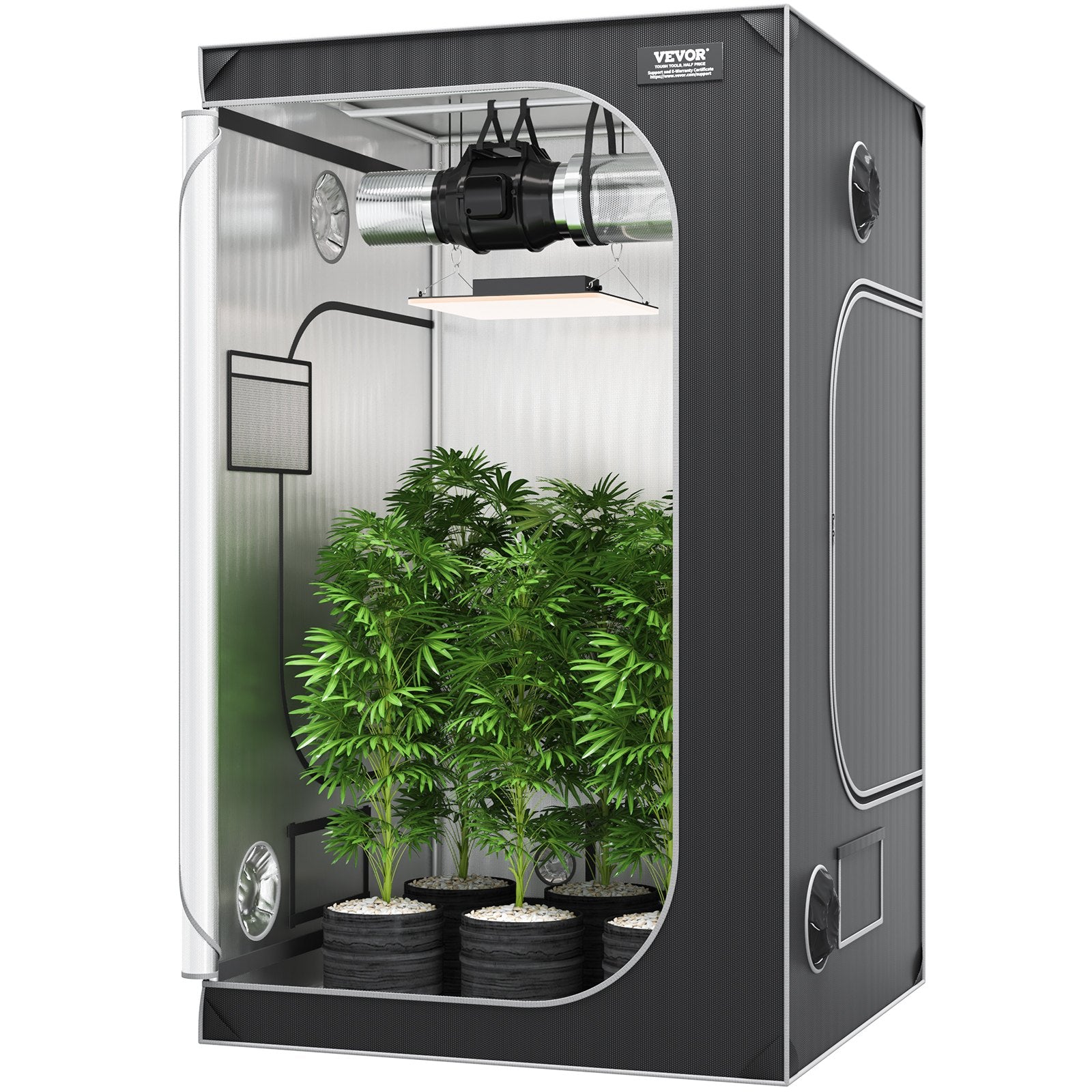 Grow Tent 48 x 48 x 80 in Indoor Growing Tent Hydroponic Window Door Tray V952-ZZZPJSJSJTHSH2RLQV0