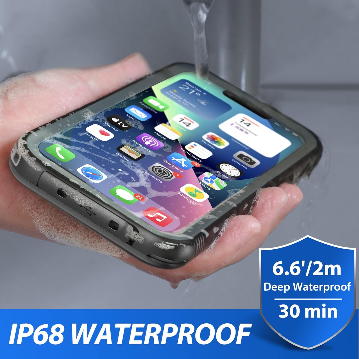 iPhone 13 Waterproof Shockproof Case V957-8327547224242