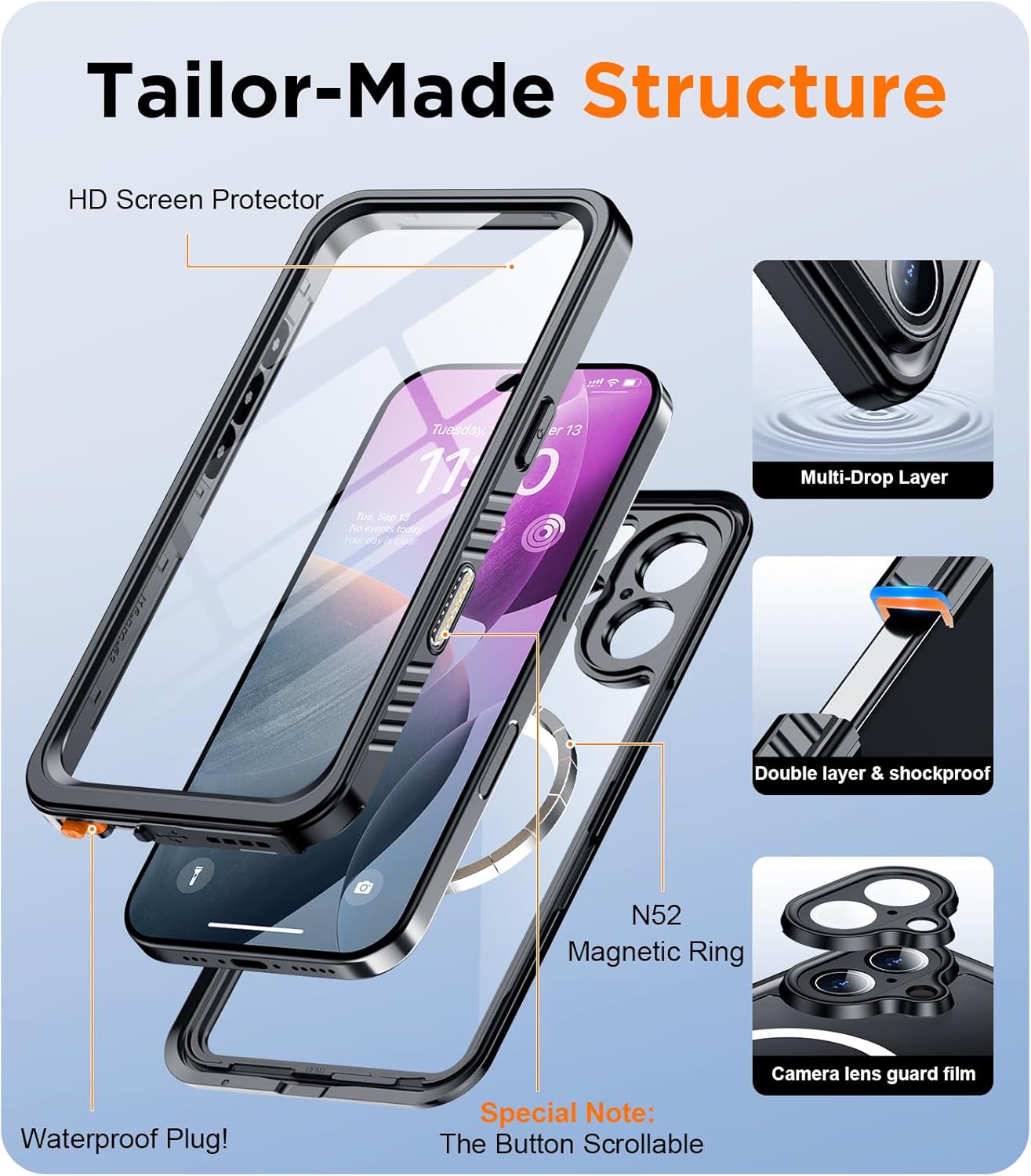 iPhone 16 Plus Waterproof Case V957-AM0048K