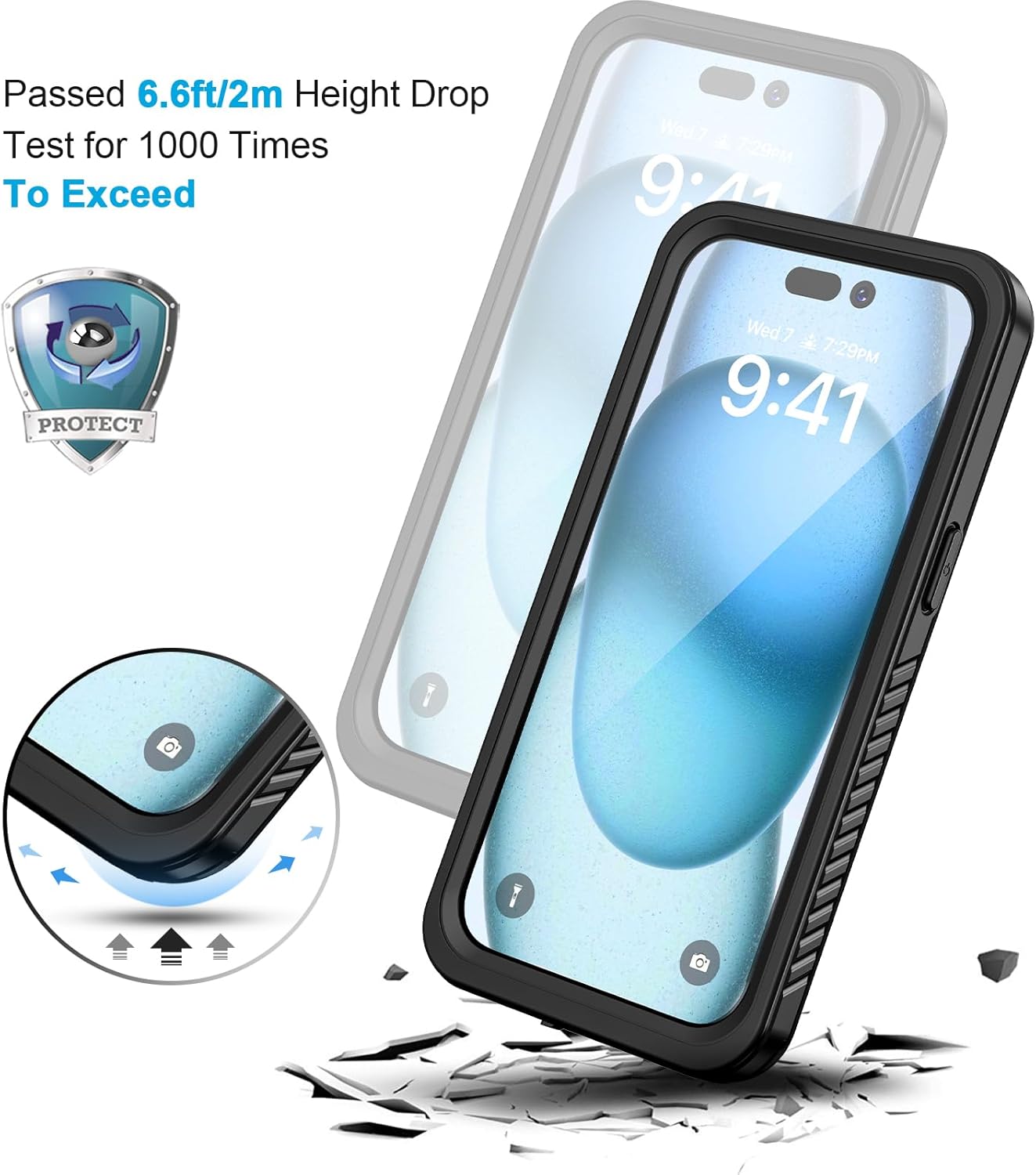 iPhone 15 Waterproof Shockproof Case V957-AM0049K