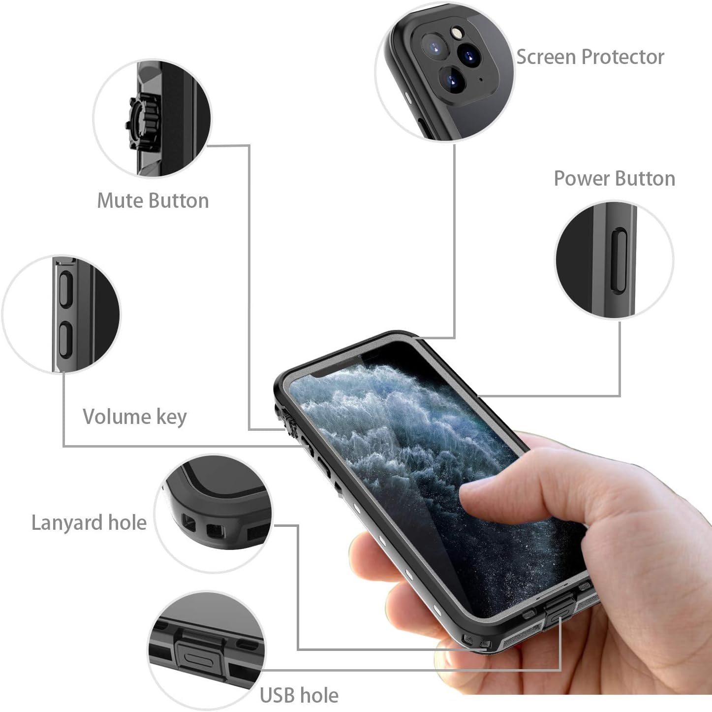 iPhone 11 Pro Max Waterproof Case V957-AM0059K
