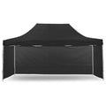 Portable Water-Resistant Gazebo 3x4.5 M - Black / With Sidewalls V957-MS-1680-POR-BLA
