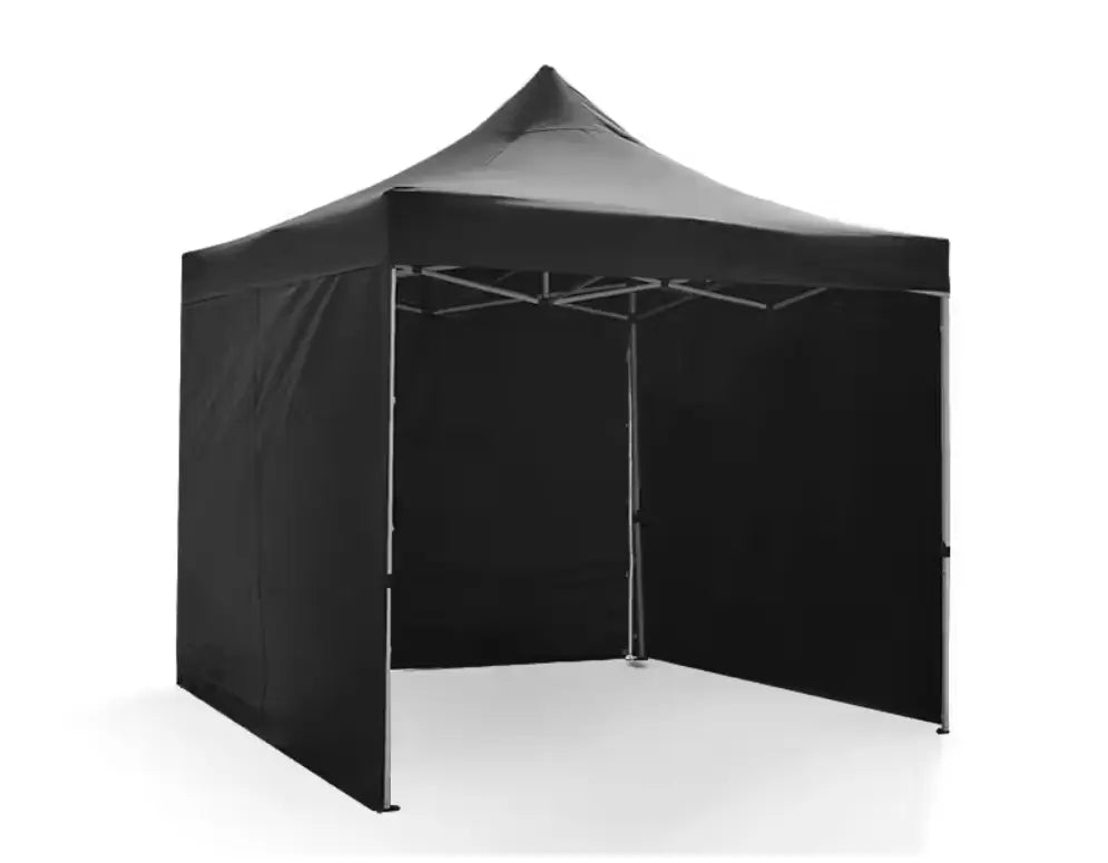 Portable Water-Resistant Gazebo 3x3 M - Black / With Sidewalls V957-MS-3800-POR-BLA