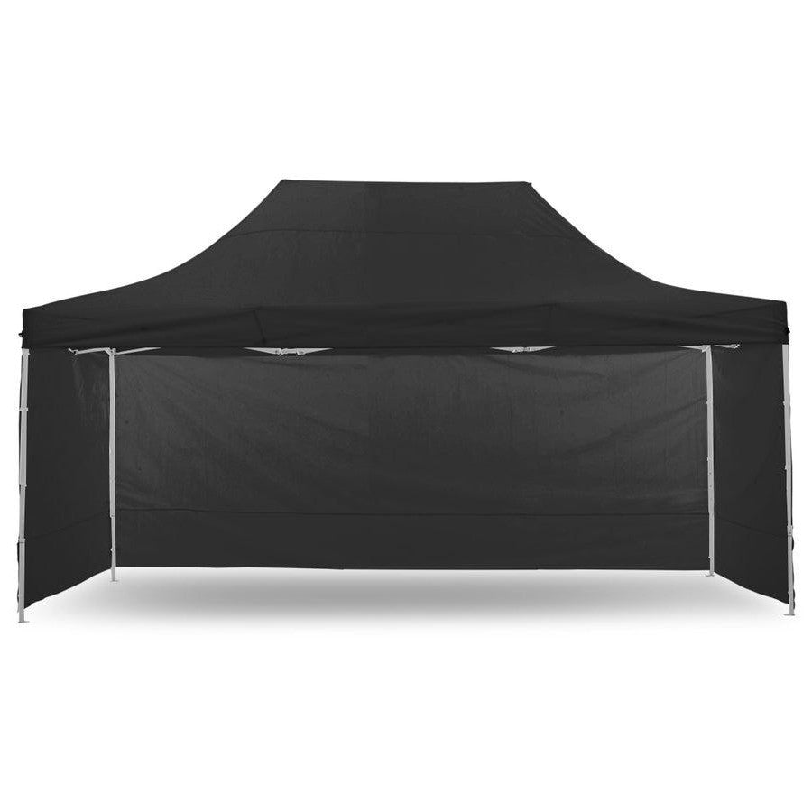Portable Water-Resistant Gazebo 3x6 M - Black / With Sidewalls V957-MS-9566-POR-BLA