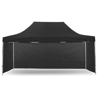 Portable Water-Resistant Gazebo 3x6 M - Black / With Sidewalls V957-MS-9566-POR-BLA