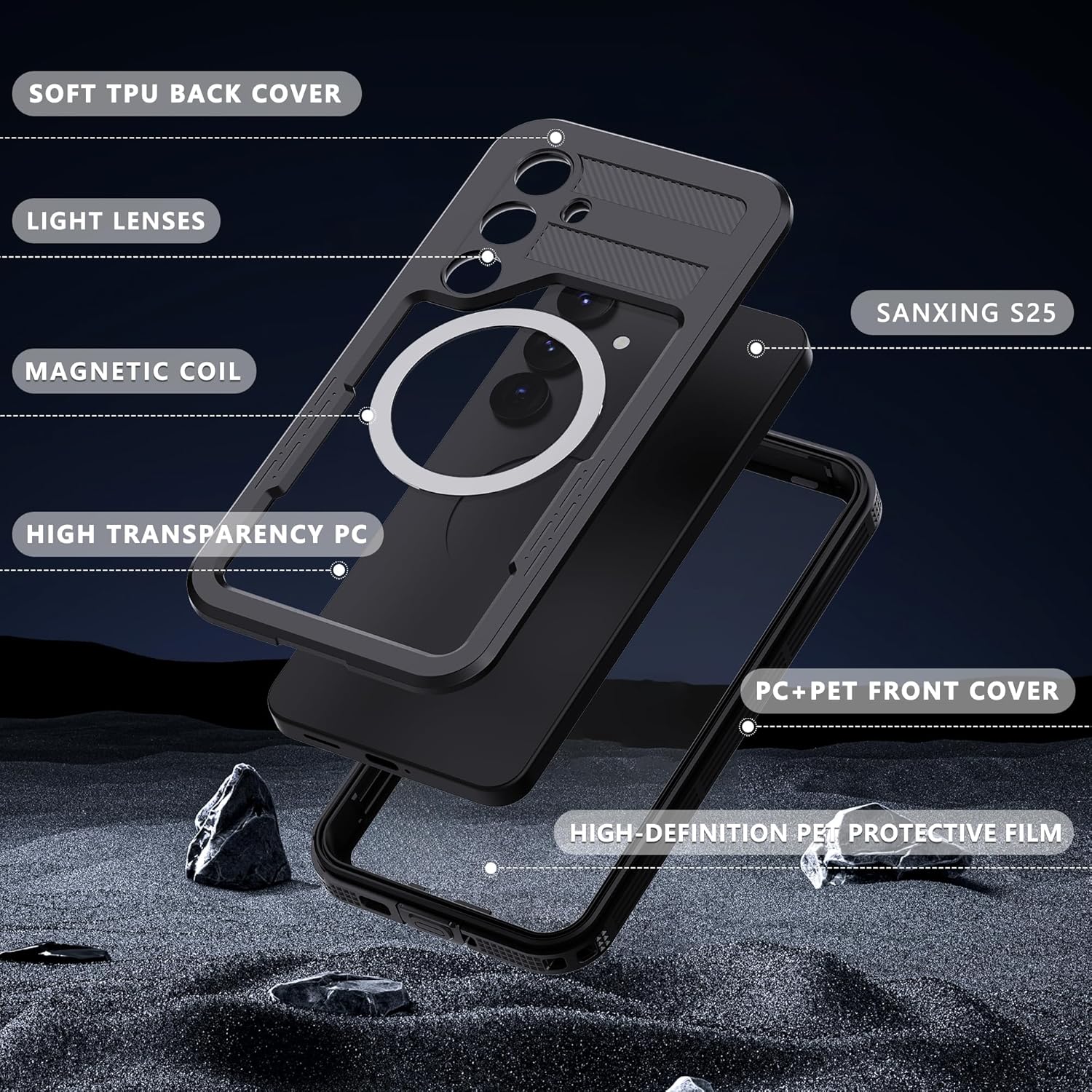 Samsung Galaxy S25 Case Waterproof V957-SBSMWPS25