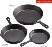 Cookware Sets Frying Cast Iron Pans Cast Iron Dish 16/20/26cm V957-SDCOCASN1907S