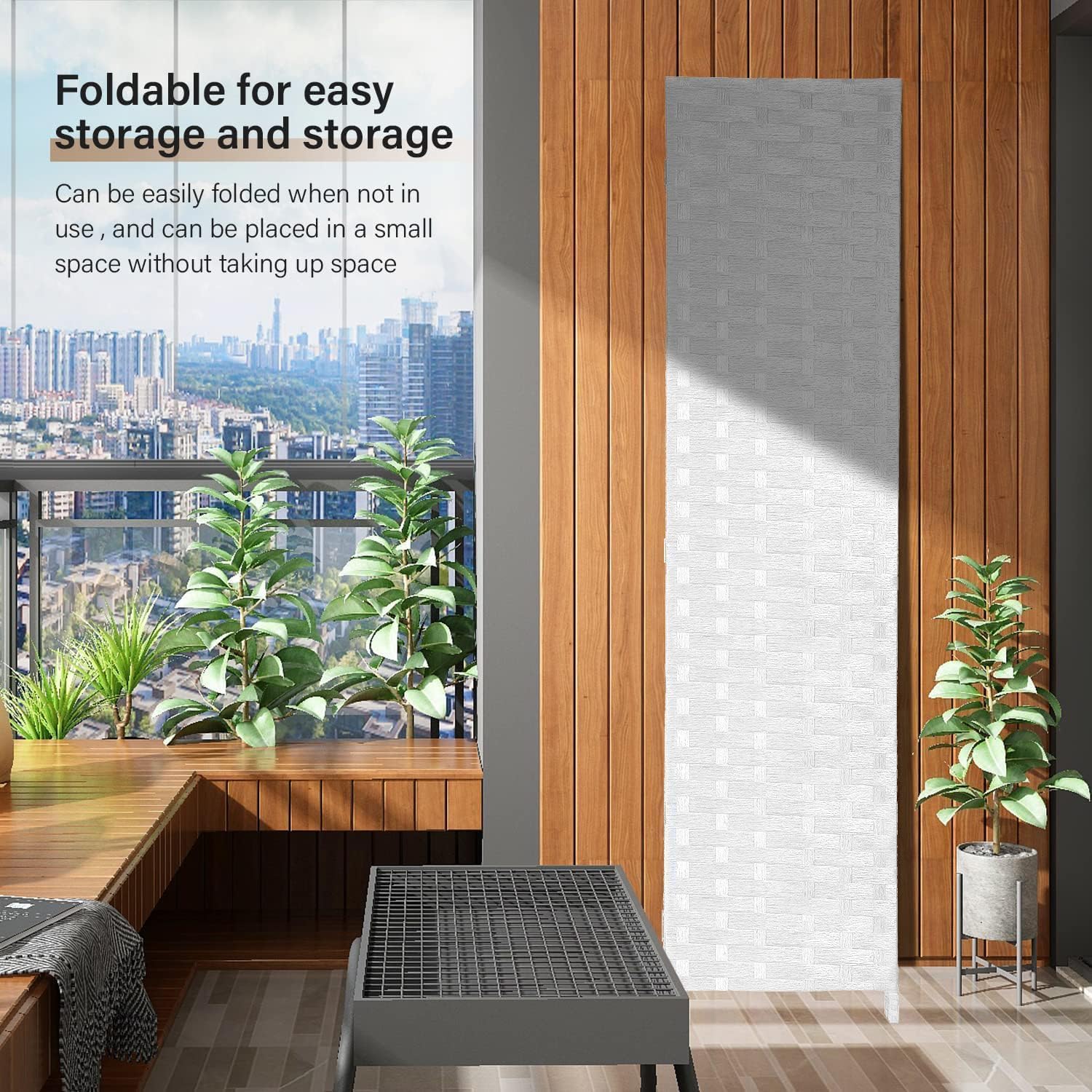 4-Panel Folding Room Divider - Privacy Screen Partition V957-SDFOROSN3208S