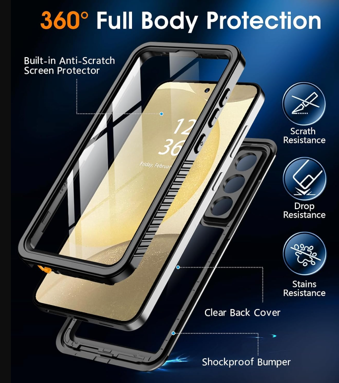 Samsung Galaxy S24 Waterproof Shockproof Case V957-SDGAMOSN1696S