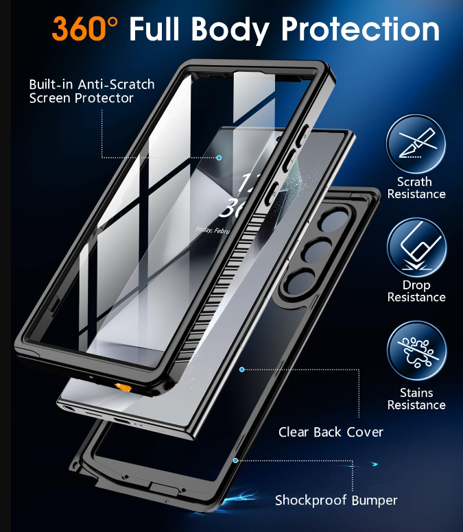 Samsung Galaxy S24 Ultra Waterproof Shockproof Case V957-SDGAMOSN1700S