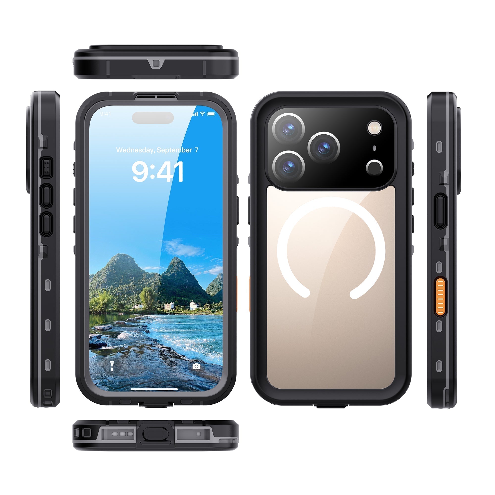iPhone 17 Pro Waterproof Case Shockproof Lifeproof Case V957-SDIPMORE3682S