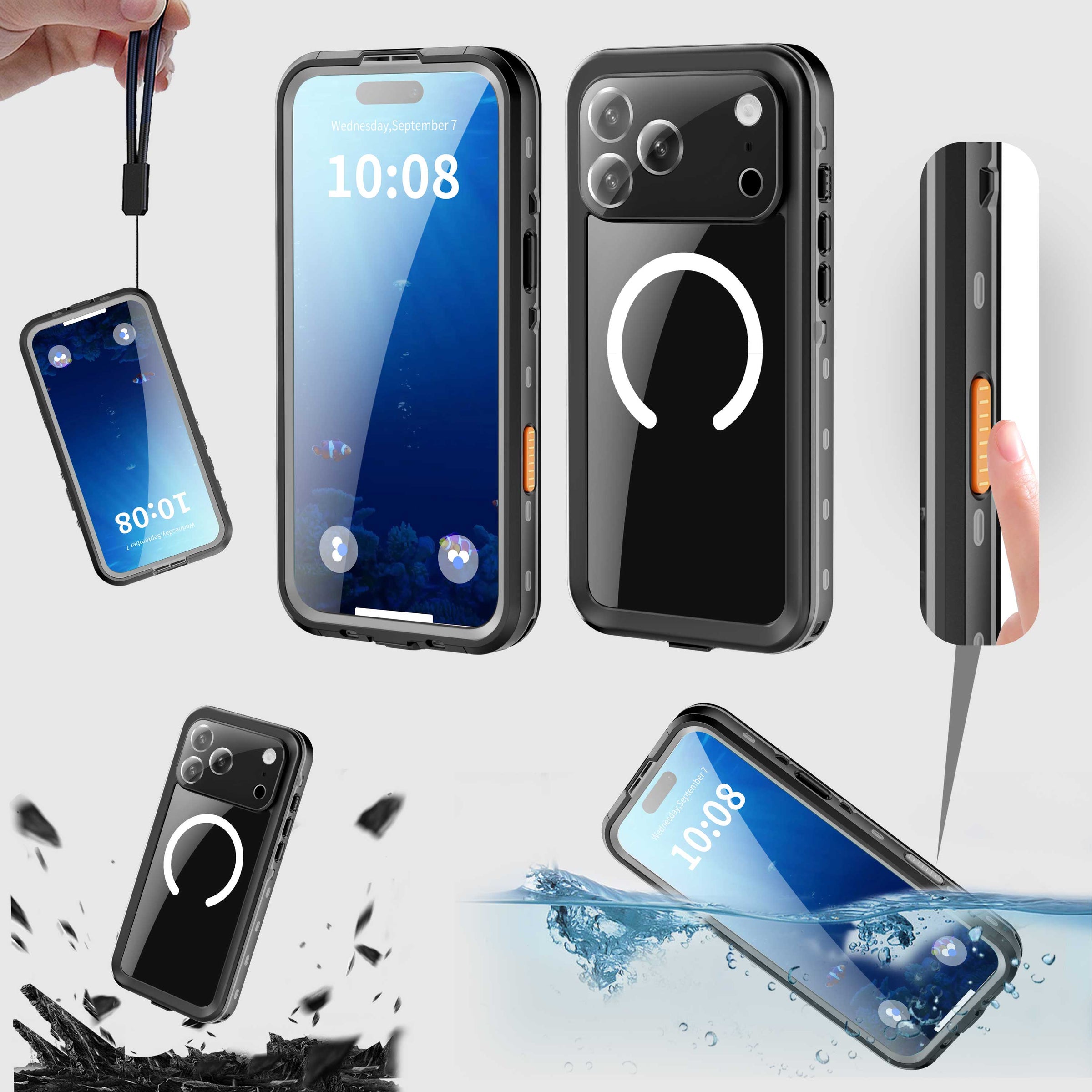iPhone 17 Pro Max Waterproof Case Shockproof Case V957-SDIPMORE3685S