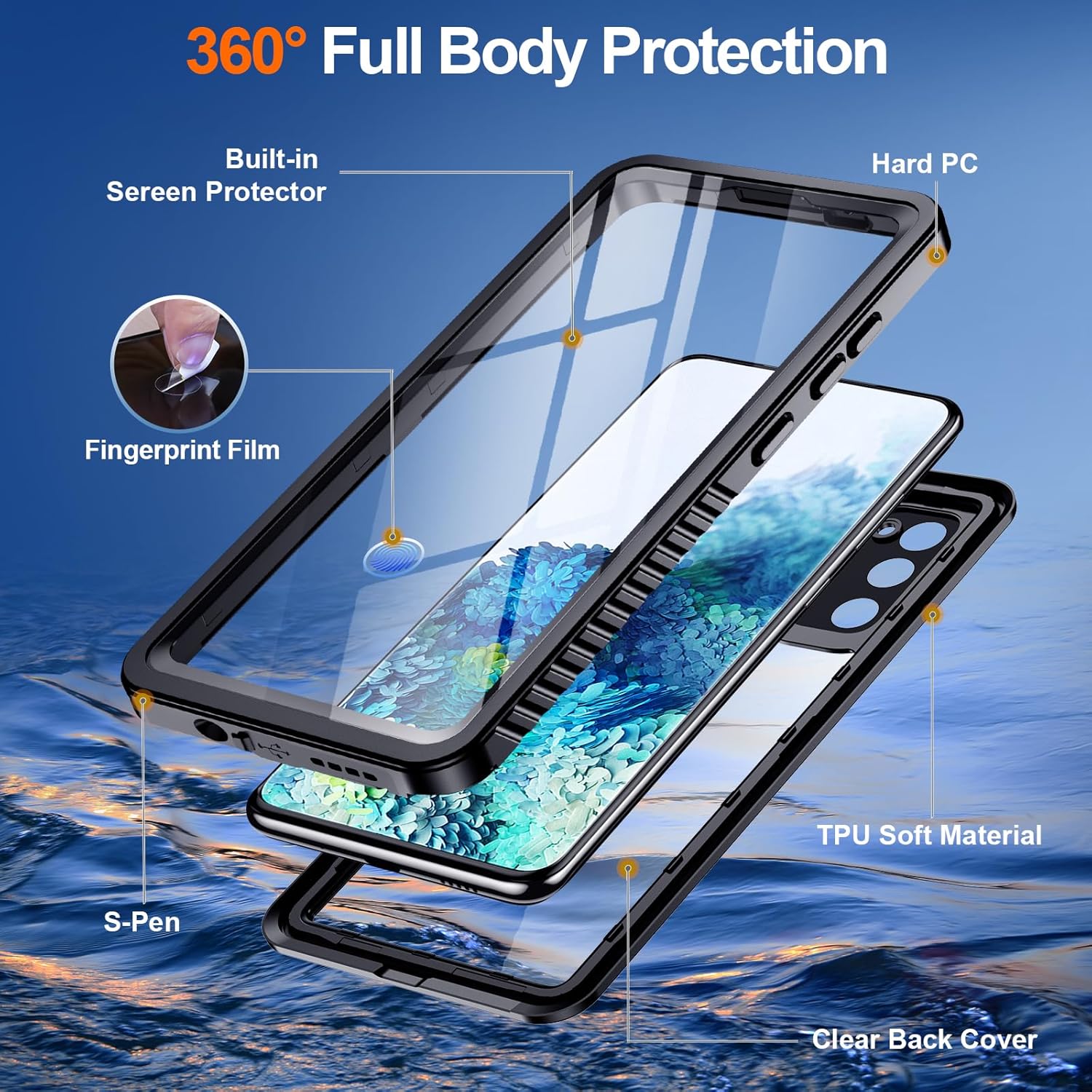 Samsung Galaxy S20 Waterproof Shockproof Case V957-SDSAMOSN0669S