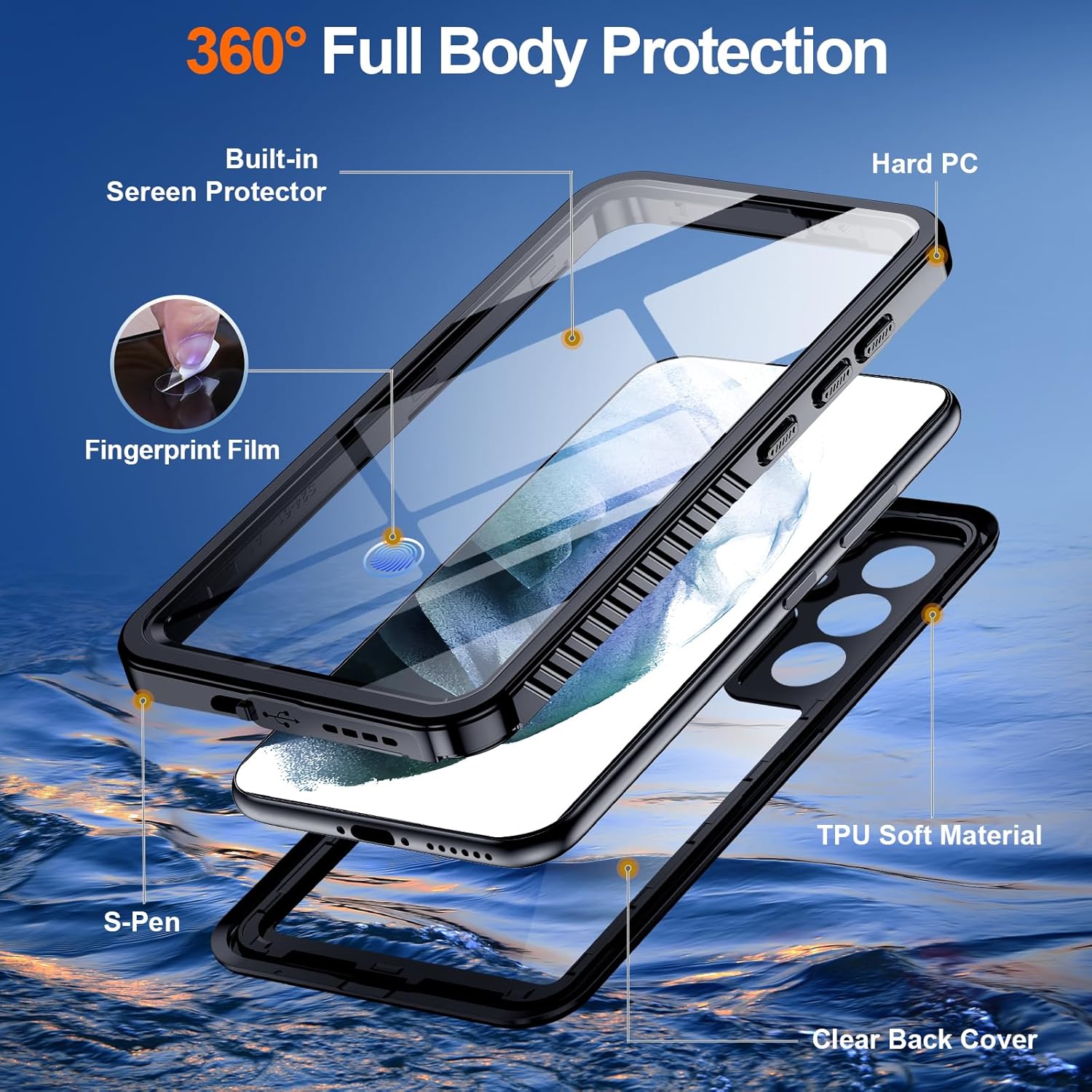 Samsung Galaxy S21 Plus Waterproof Case V957-SDSAMOSN1668S