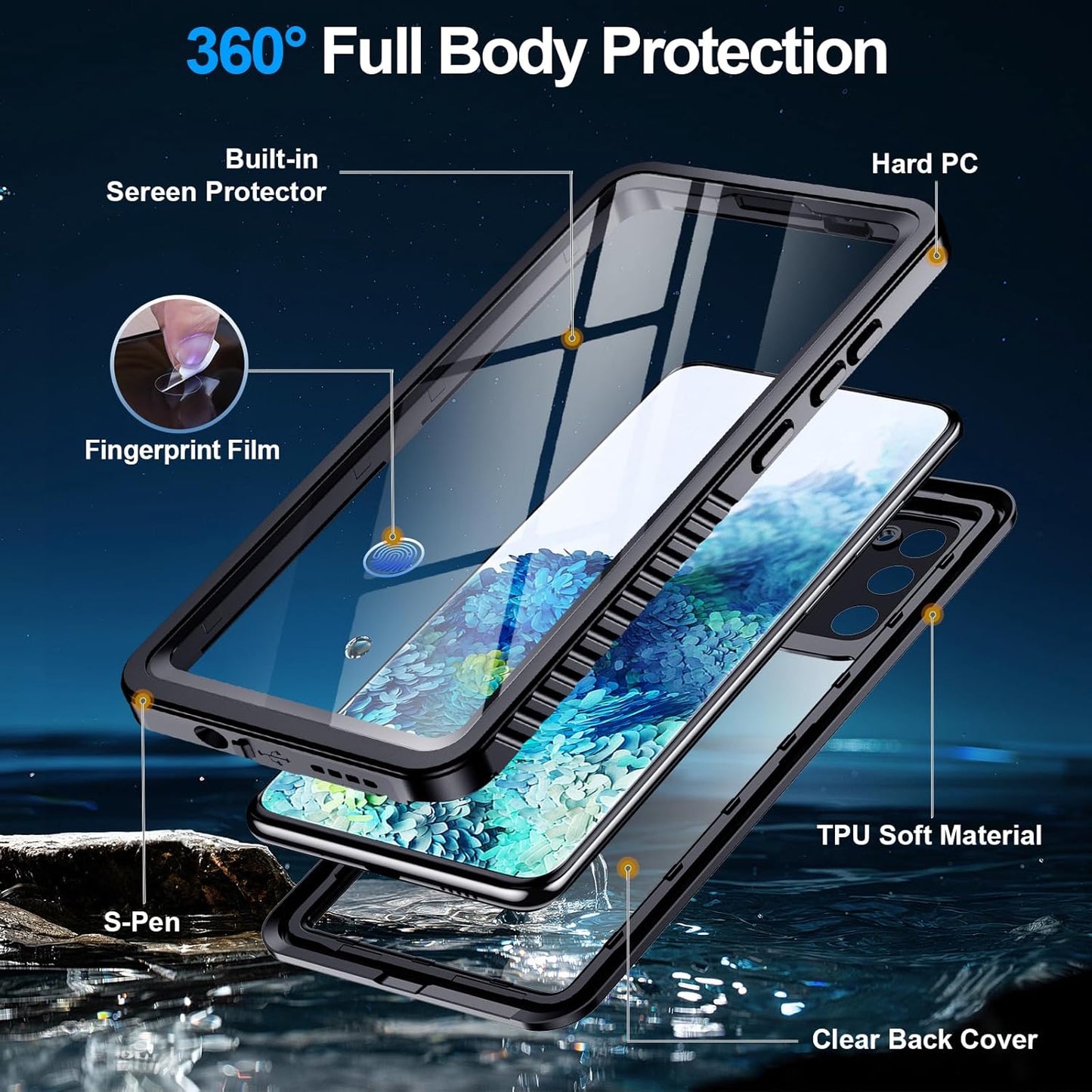 Samsung Galaxy S20 Plus Waterproof Case V957-SDSAMOSN2360S