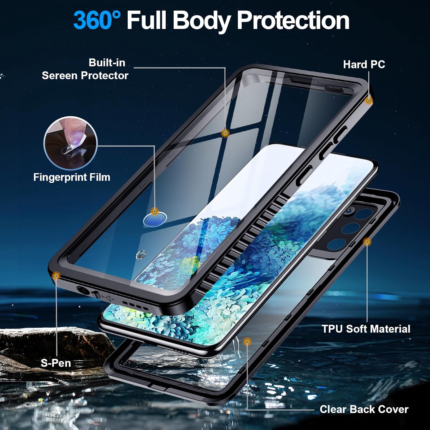 Samsung Galaxy S20 Plus Waterproof Case V957-SDSAMOSN2360S