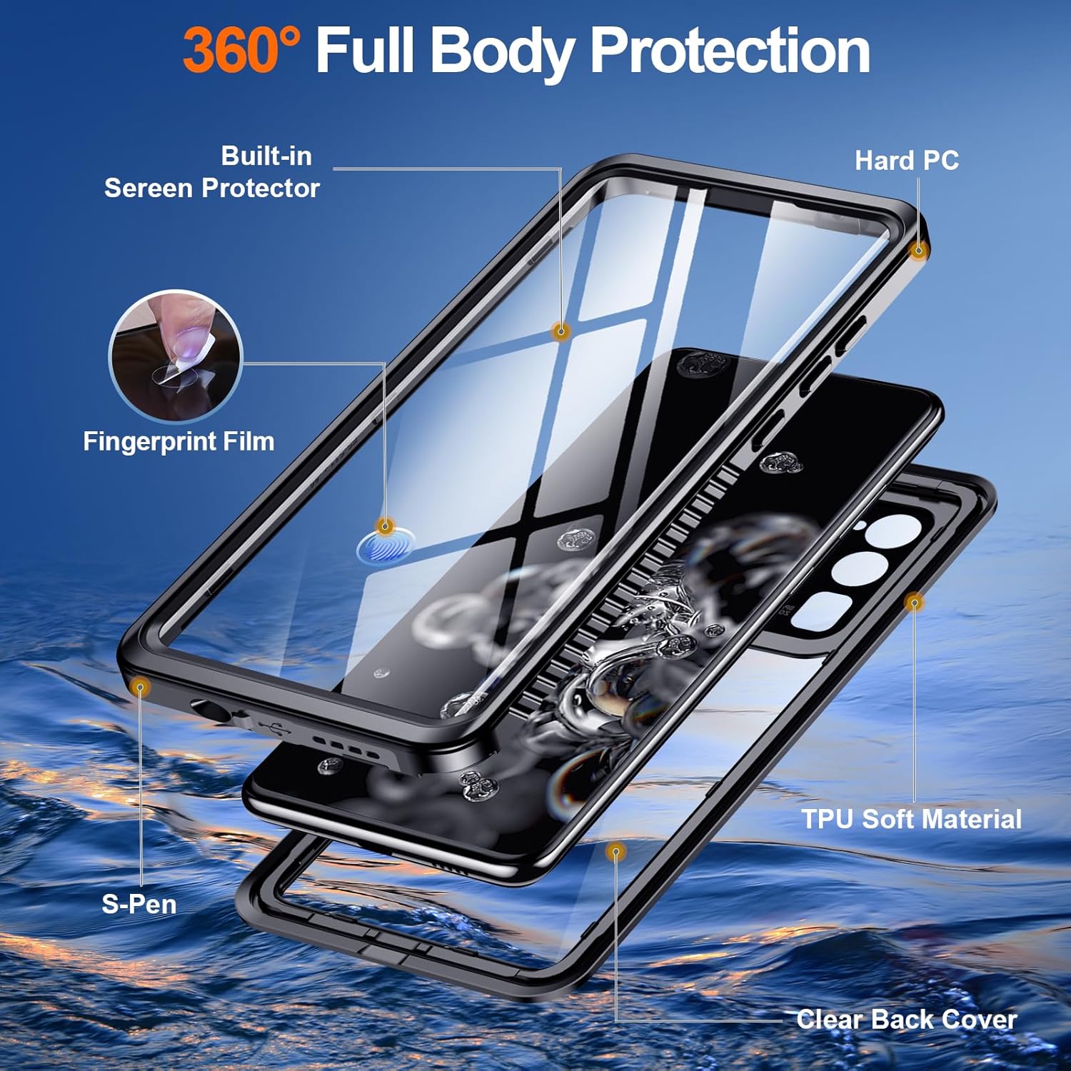 Samsung Galaxy S20 Ultra Waterproof Case V957-SDSAMOSN2492S
