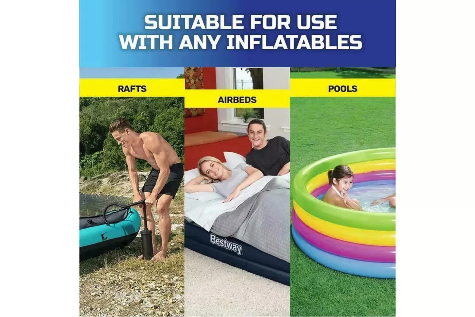 Bestway Air Hammer 2800 Manual Air Pump for Airbed, Swimming Pool, Toys, Kayaks V958-62086