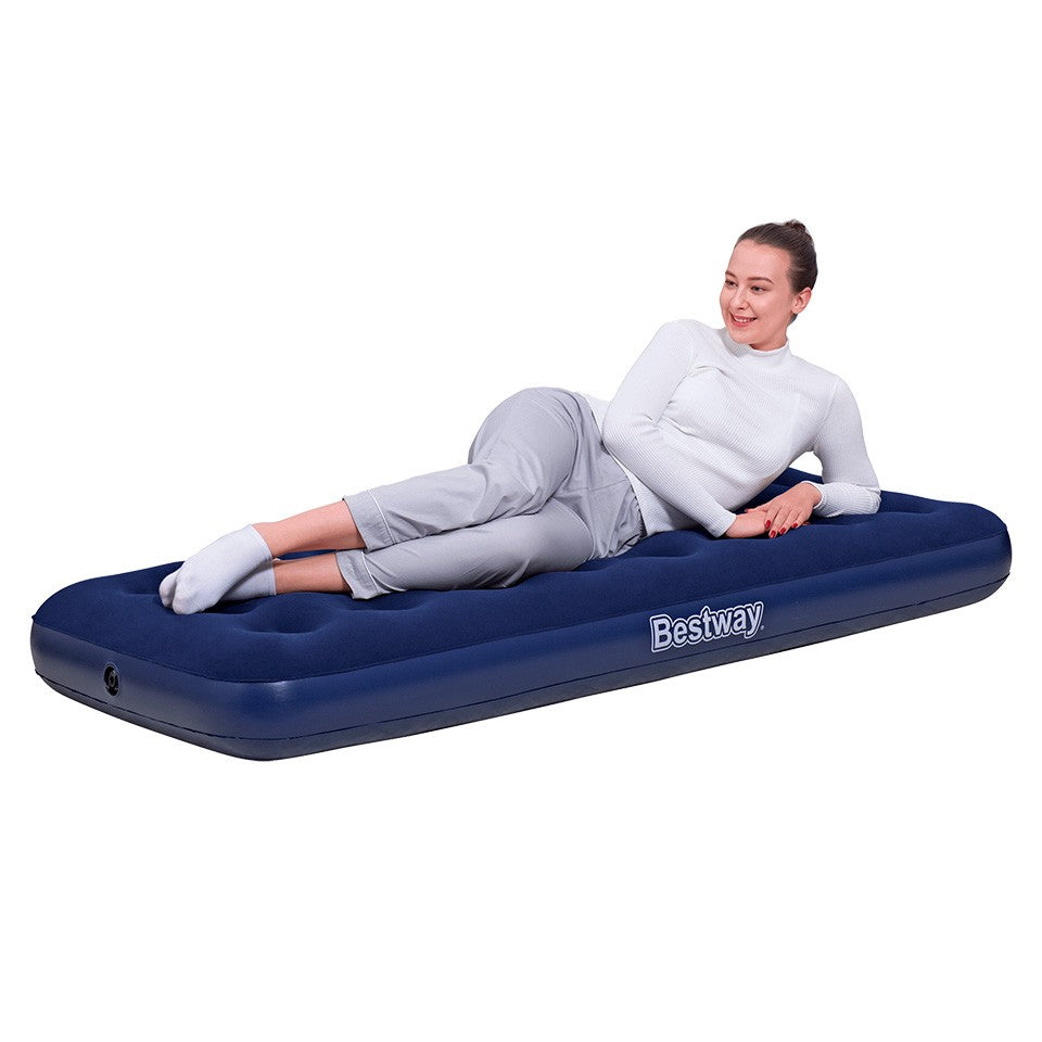 Bestway 1.85m x 76cm x 22cm Air Mattress Jr.Twin Indoor/Outdoor Heavy Duty Durable Camping V958-67000