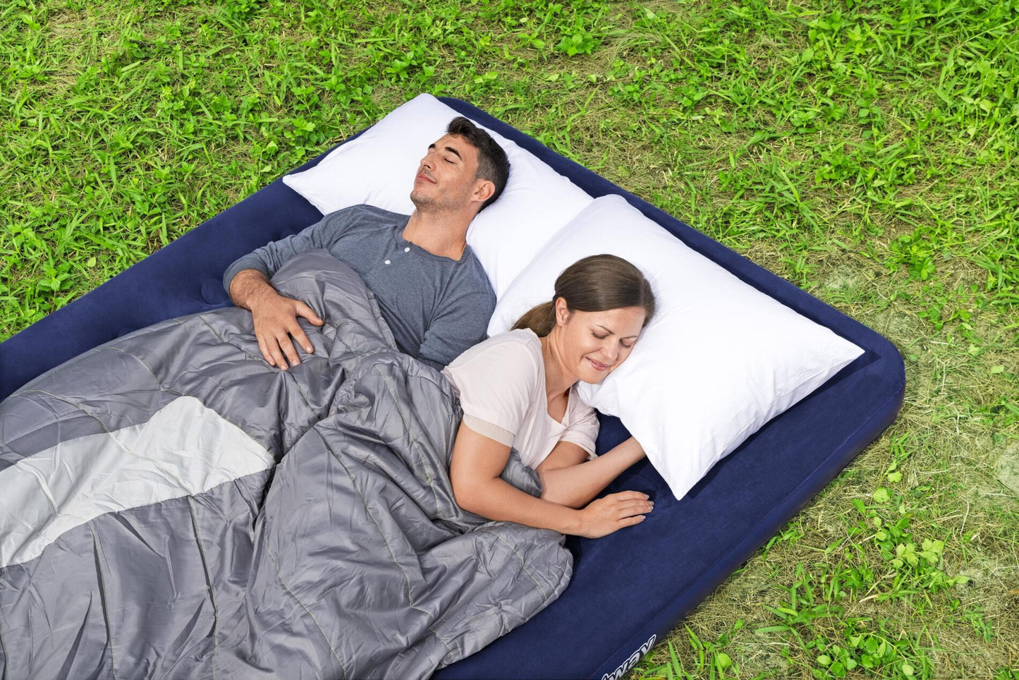Bestway 2.03m x 1.52m x 22cm Air Mattress Queen Inflatable Air Bed Indoor/Outdoor Heavy Duty Durable Camping V958-67003