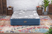 Bestway 2.03m x 1.52m x 36cm Tritech Fashion Flock comfortable inflatable Air Mattress Queen Built-in AC Pump V958-6712Y