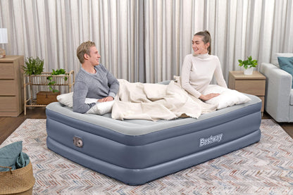Bestway 2.03m x 1.52m x 51cm Tritech Air Inflatable Mattress Queen Built-in AC Pump V958-6713I