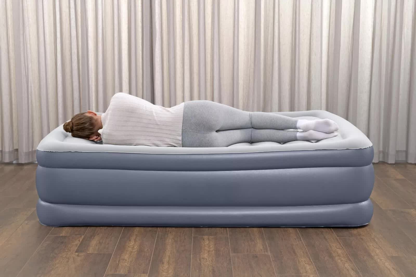 Bestway 2.03m x 1.52m x 51cm Tritech Air Inflatable Mattress Queen Built-in AC Pump V958-6713I