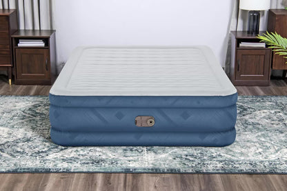 Bestway 2.03m x 1.52m x 46cm Fortech Snugable Top Air Inflatable Mattress Queen Built-in AC Pump V958-69075