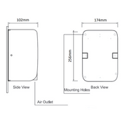 COMPACT Stainless Steel Hand Dryer 700W & 1000W V959-DAHD0061