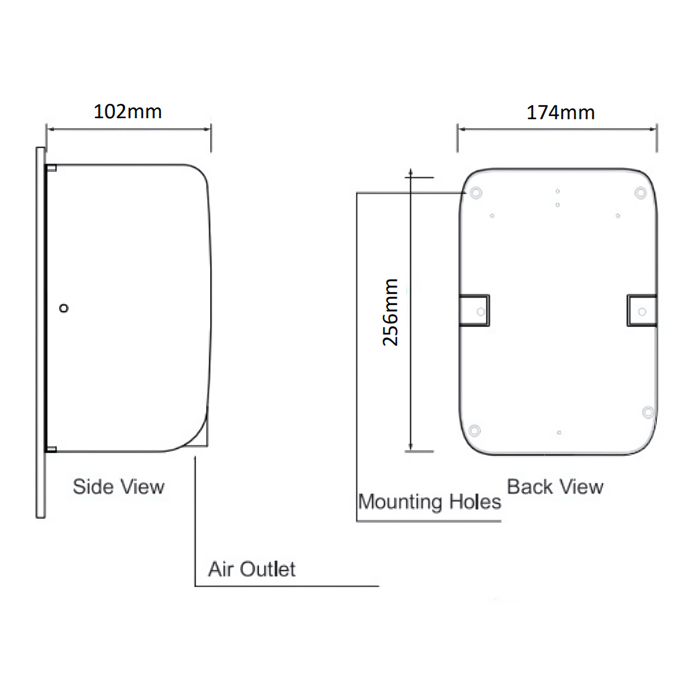 COMPACT Stainless Steel Hand Dryer 700W & 1000W V959-DAHD0061
