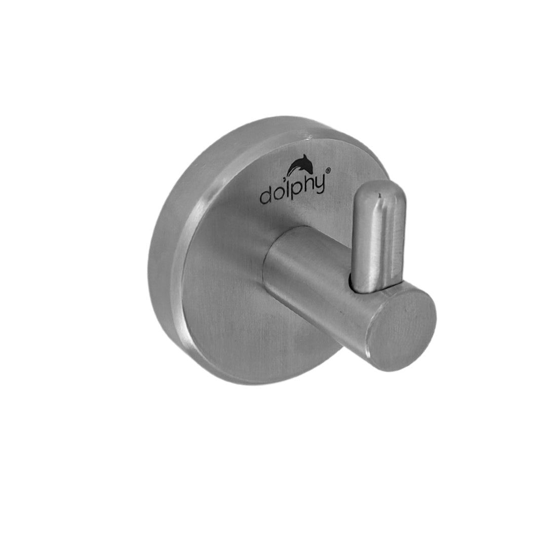 Single Robe Hook - Concealed Fix Brushed Finish V959-DBRH0001