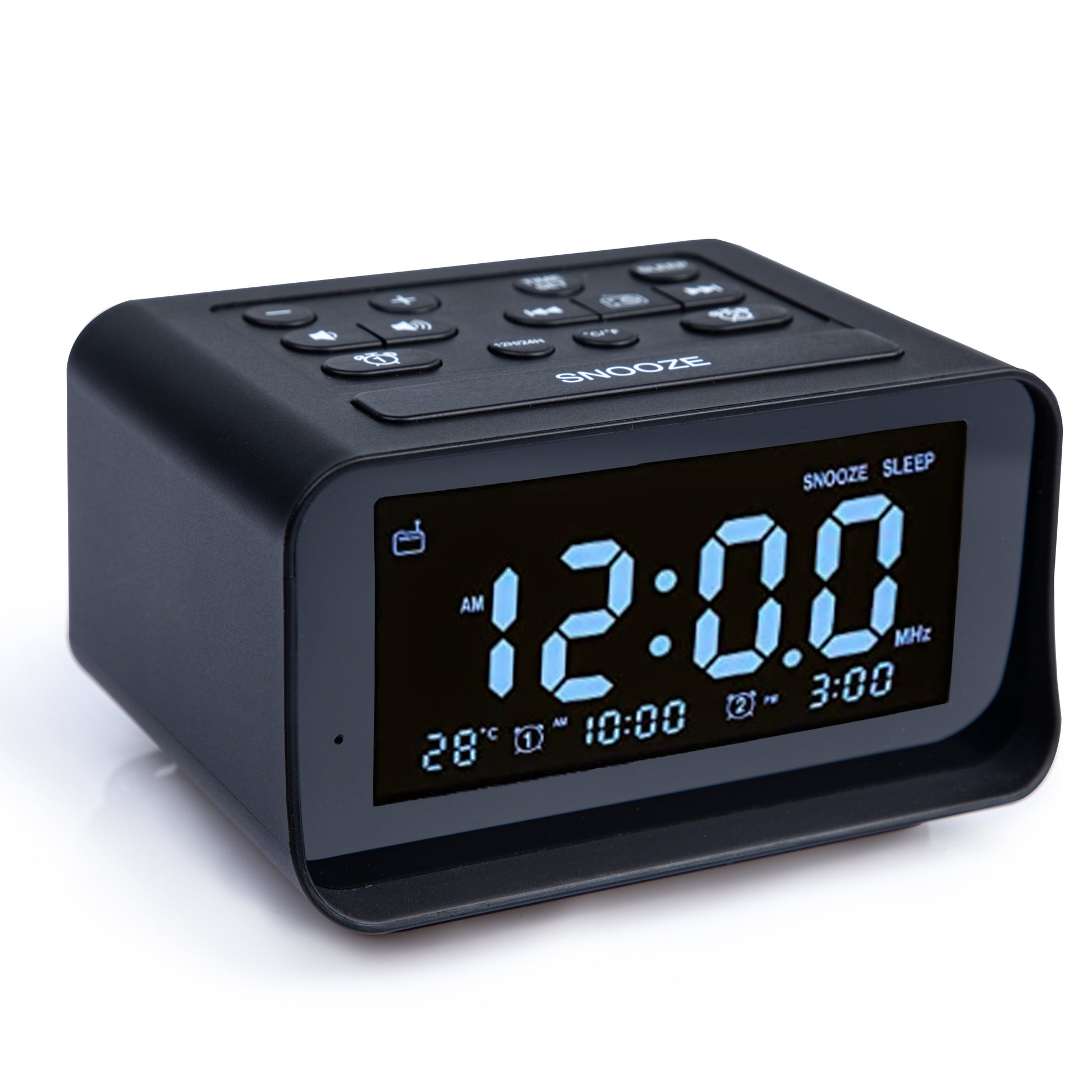 Bluetooth Alarm Clock with Thermometer - Black V959-DDSN0004