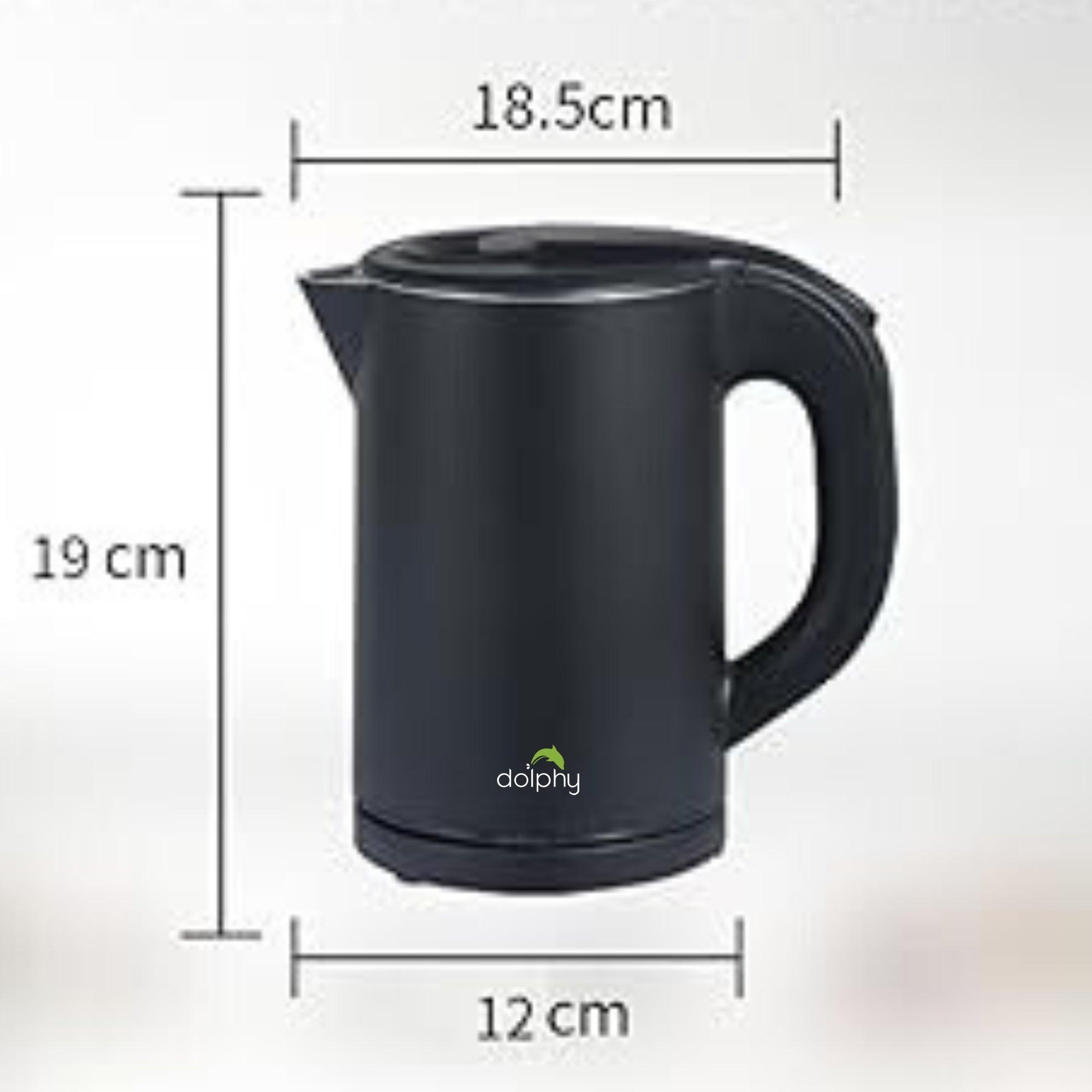 0.8L Stainless Steel Electric Kettle Black V959-DKTL0053