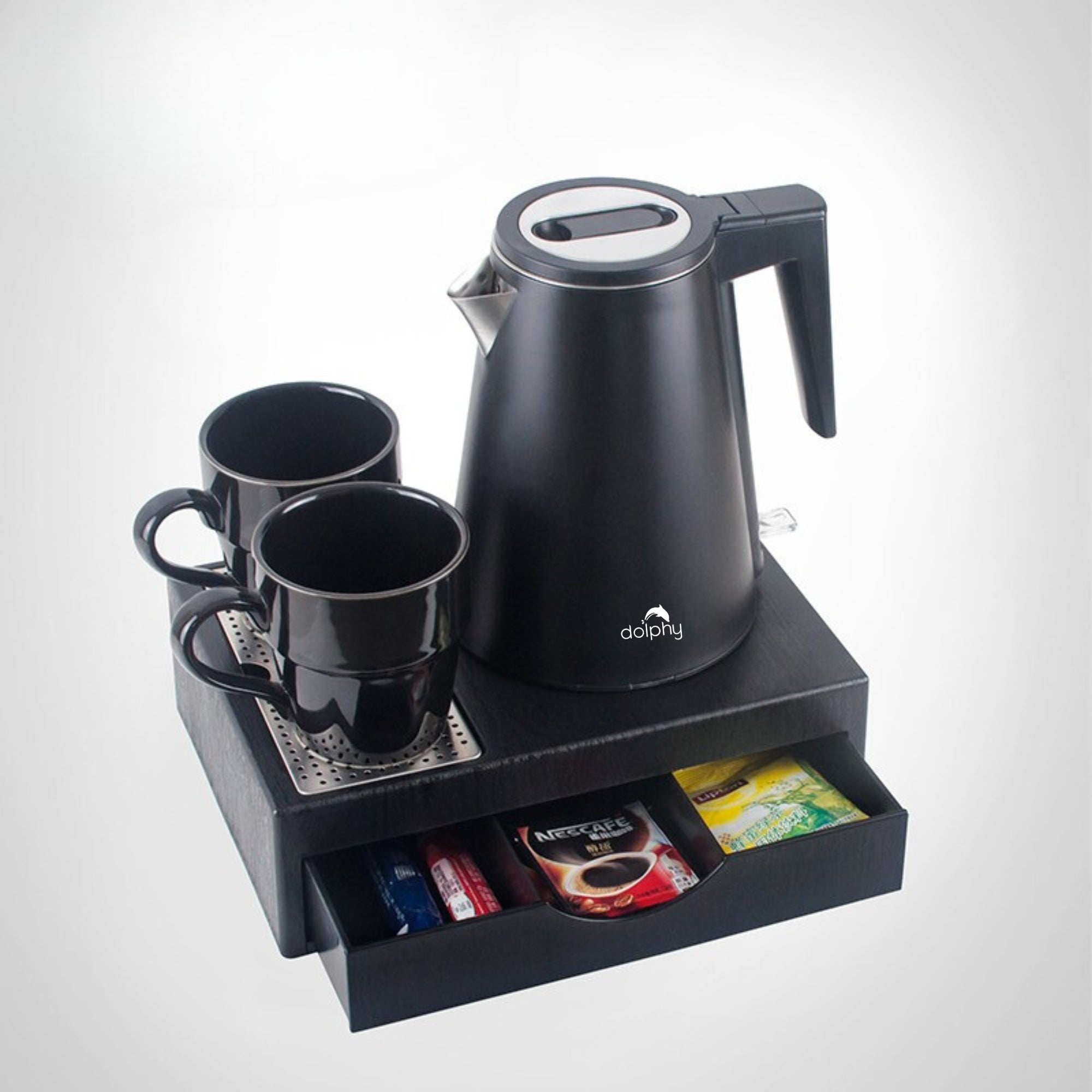 0.8L Stainless Steel Kettle - Black (Double Layer) V959-DKTL0055
