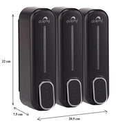 Manual Soap Dispenser 300ml (Pack of 3) - Black V959-DSDR0061