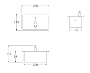 Recessed Mounted Soap Dispenser 1400 ML V959-DSDR0147