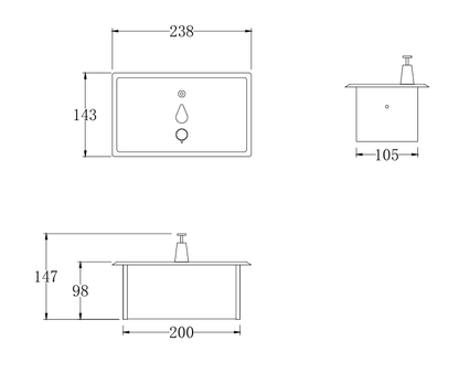 Recessed Mounted Soap Dispenser 1400 ML V959-DSDR0147