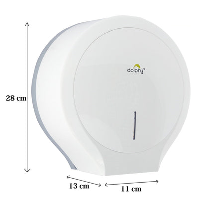 CLASSIC Jumbo Toilet Paper Roll Dispenser - White V959-DTPR0009
